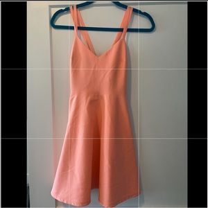Elizabeth and James fit and flare coral pink dress